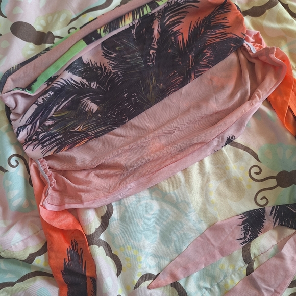 SHEIN 2XL Tropical Print Tube Top and Skirt - Picture 16 of 17